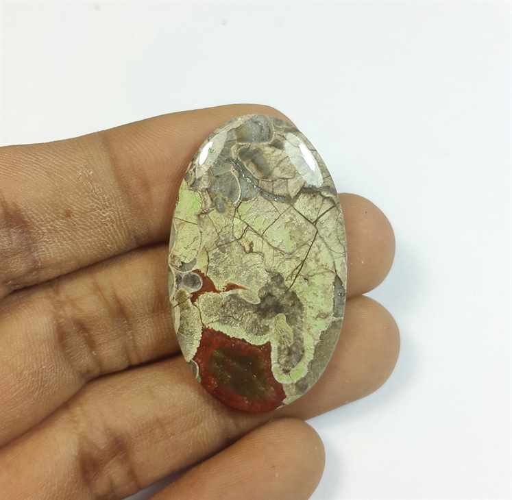 36.03 Carats Mushroom Rhyolite 39.92 x 33.78 x 5.01 mm