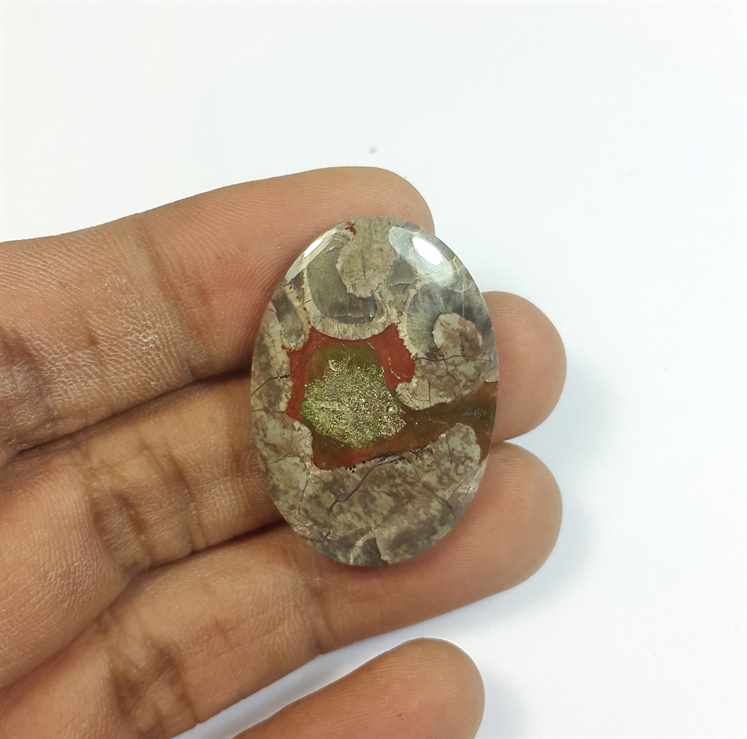 29.56 Carats Mushroom Rhyolite 32.83 x 23.04 x 4.74 mm