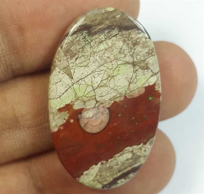 28.44 Carats Mushroom Rhyolite 31.30 x 19.13 x 4.46 mm