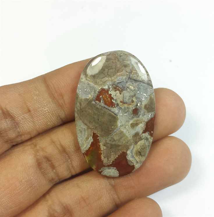 31.52 Carats Mushroom Rhyolite 37.30 x 33.92 x 4.09 mm