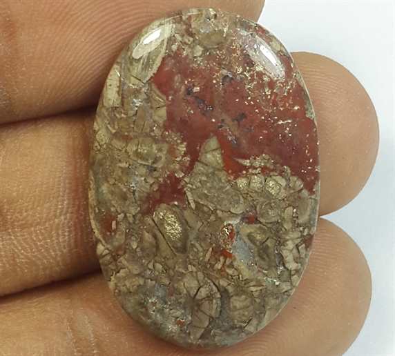 17.93 Carats Mushroom Rhyolite 29.28 x 19.40 x 4.06 mm