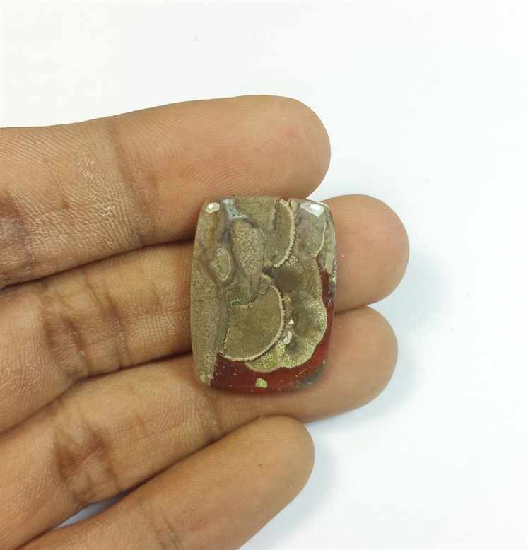 17.39 Carats Mushroom Rhyolite 25.33 x 18.25 x 4.03 mm