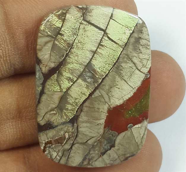 34.47 Carats Mushroom Rhyolite 30.87 x 21.51 x 5.21 mm