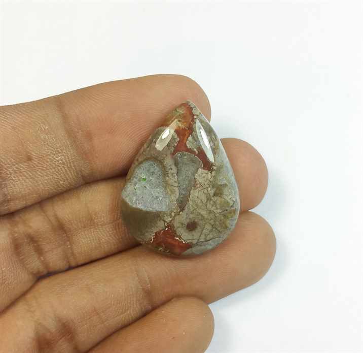 24.77 Carats Mushroom Rhyolite 27.95 x 21.46 x 5.94 mm