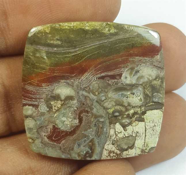 41.59 Carats Mushroom Rhyolite 28.02 x 28.02 x 5.26 mm