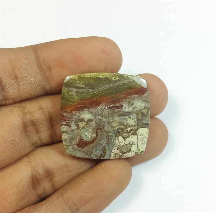41.59 Carats Mushroom Rhyolite 28.02 x 28.02 x 5.26 mm