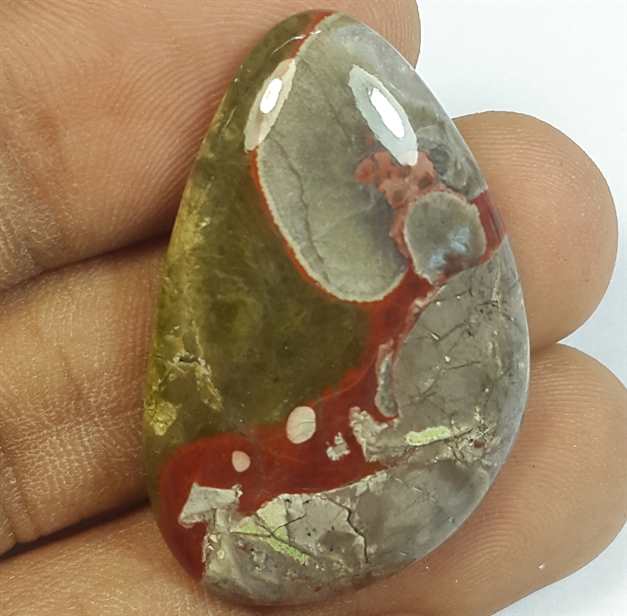 30.64 Carats Mushroom Rhyolite 34.64 x 22.30 x 5.40 mm