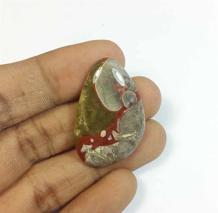 30.64 Carats Mushroom Rhyolite 34.64 x 22.30 x 5.40 mm