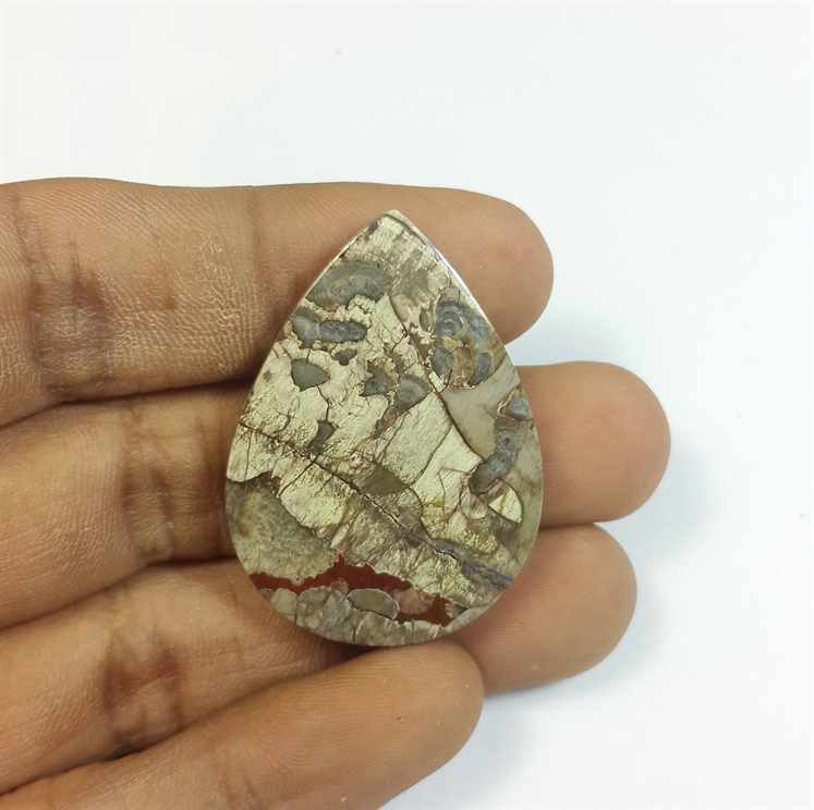 39.57 Carats Mushroom Rhyolite 36.89 x 26.80 x 5.12 mm