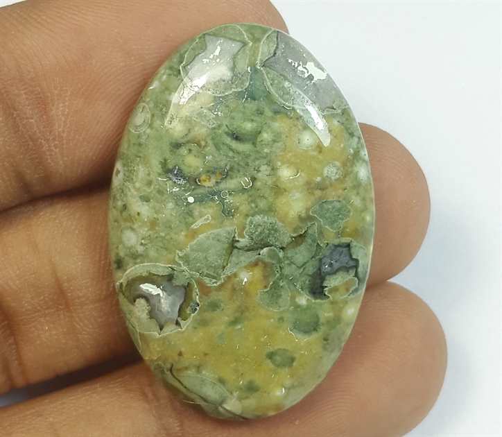 33.83 Carats Rhyolite Rainforest Jasper 33.12 x 21.447.42 mm