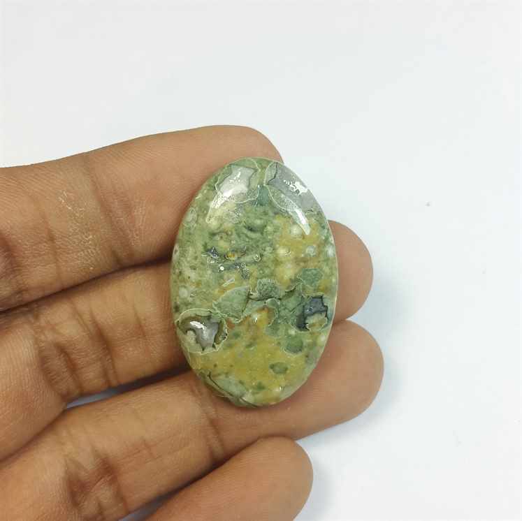 33.83 Carats Rhyolite Rainforest Jasper 33.12 x 21.447.42 mm