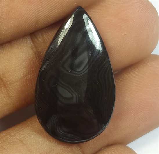 17.14 Carats Psilomelane 26.62 x 15.77 x 4.84 mm