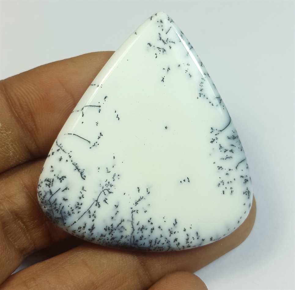 45.85 Carats Dendritic Agate 45.10 x 39.10 x 4.34 mm
