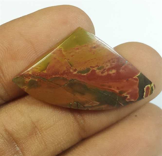 13.87 Carats Cherry Creek Jasper 32.03 x 18.19 x 3.57 mm