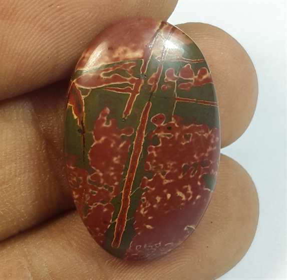 15.95 Carats Cherry Creek Jasper 25.88 x 16.55 x 4.59 mm
