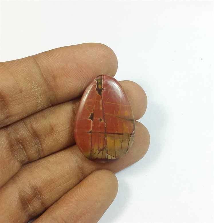 15.44 Carats Cherry Creek Jasper 28.27 x 19.87 x 3.67 mm