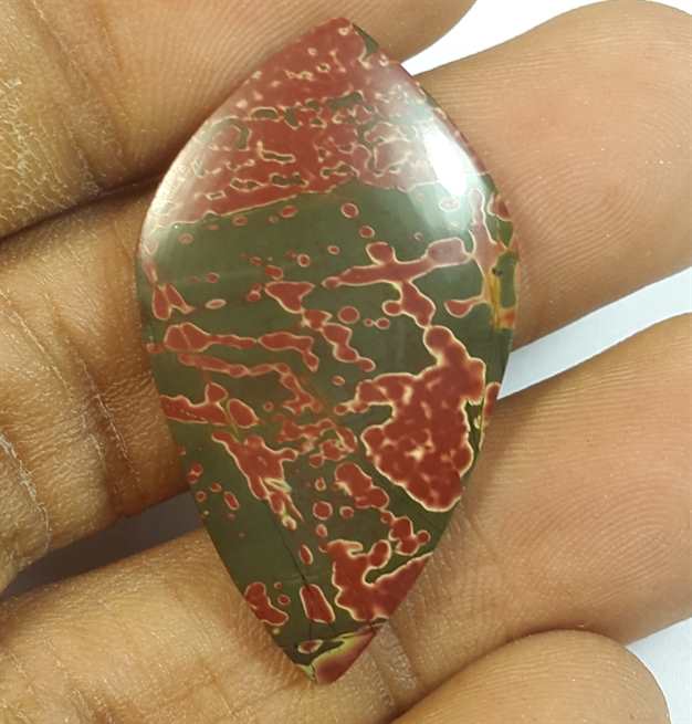 17.04 Carats Cherry Creek Jasper 33.92 x 19.59 x 3.83 mm
