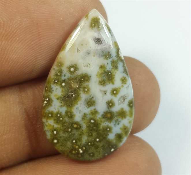 12.61 Carats Ocean Jasper 26.47 x 16.15 x 4.09 mm