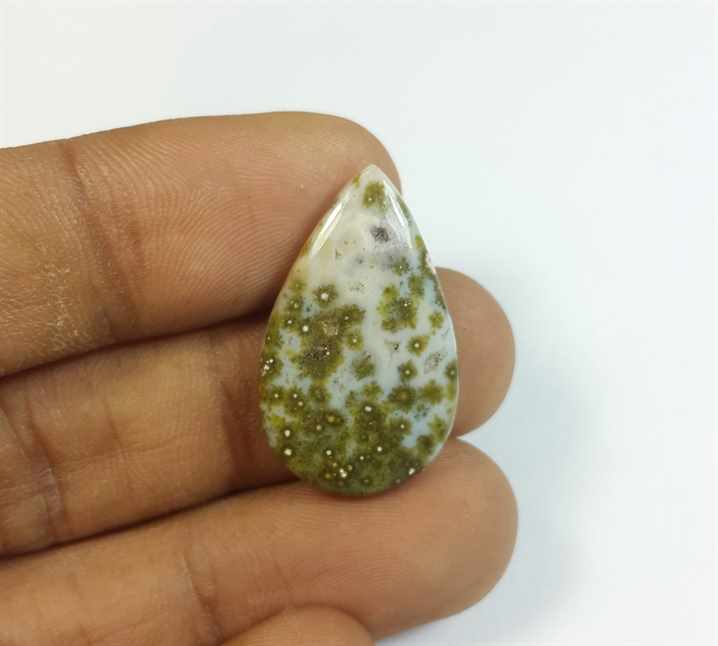 12.61 Carats Ocean Jasper 26.47 x 16.15 x 4.09 mm