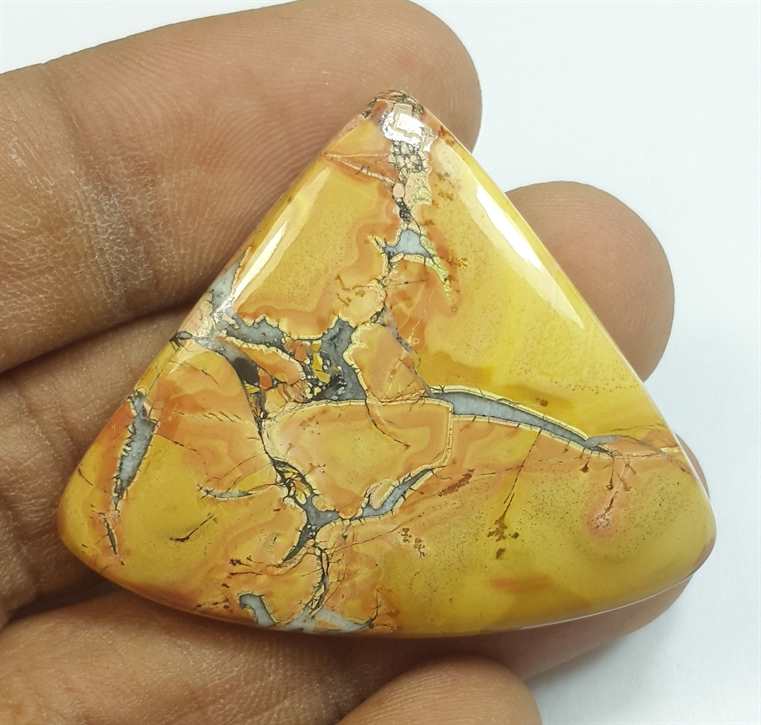 57.38 Carats Maligano jasper 40.66 x 33.74 x 5.62 mm
