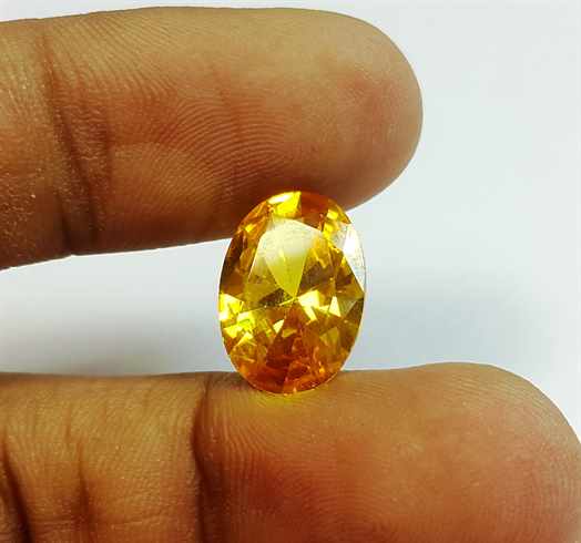 6.51 Carats Yellow Quartz 13.98x9.43x5.47 mm
