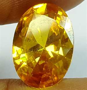 6.36 Carats Yellow Quartz 13.89x9.40x5.40 mm