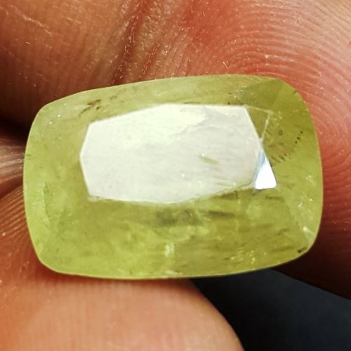 14.18 Carats Greenish Yellow Sapphire  16.11 x 16.89 x 8.15 mm