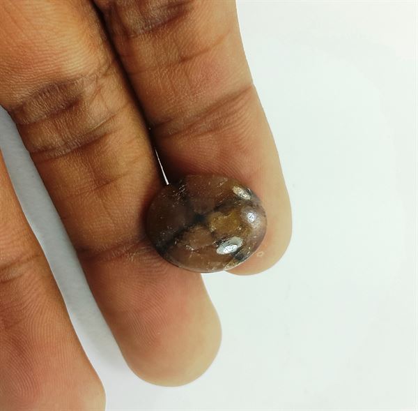9.61 Carats Natural Chiastolite 16.59 X 13.94 X 4.22 mm