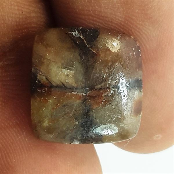 9.48 Carats Natural Chiastolite 13.10 X 13.57 X 3.96 mm