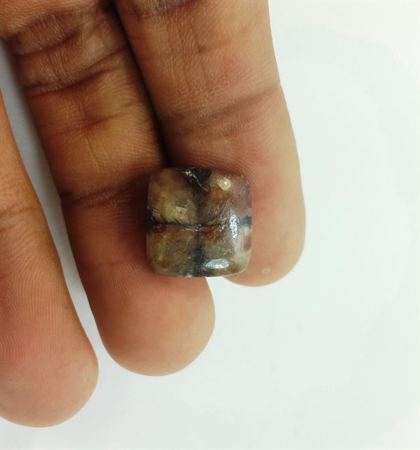 9.48 Carats Natural Chiastolite 13.10 X 13.57 X 3.96 mm