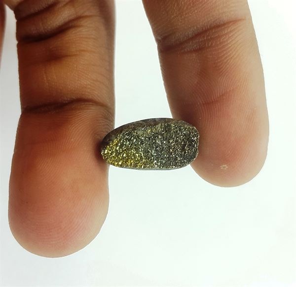 7.2 Carats Natural Spectro Pyrite Druzy 15.48 X 8.24 X 5.59 mm