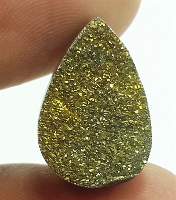 7.3 Carats Natural Spectro Pyrite Druzy 16.50 X 10.95 X 4.33 mm