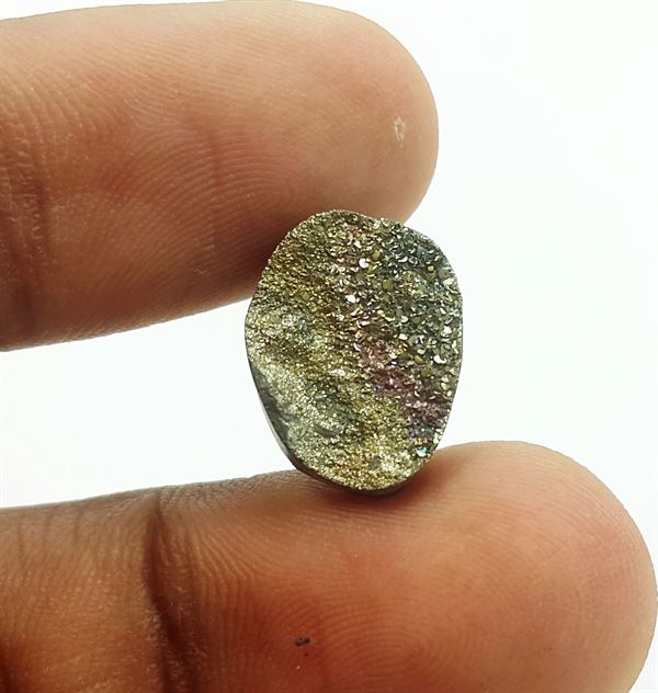 5.8 Carats Natural Spectro Pyrite Druzy 14.31 X 11.02 X 4.63 mm