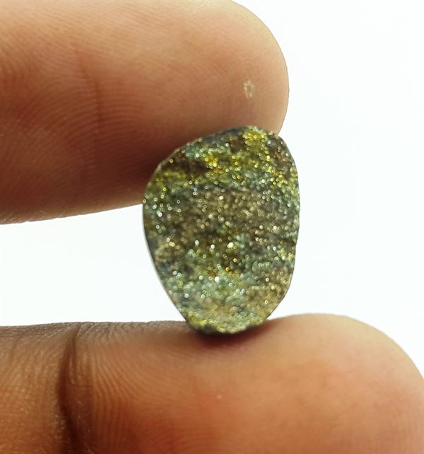 5.87 Carats Natural Spectro Pyrite Druzy 13.42 X 11.05 X 4.17 mm