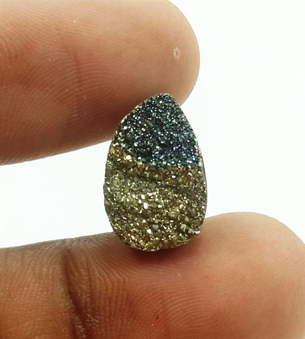 5.94 Carats Natural Spectro Pyrite Druzy 15.09 X 9.95 X 4.60 mm