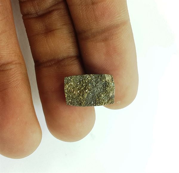 3.58 Carats Natural Spectro Pyrite Druzy 13.47 X 9.08 X 3.71 mm