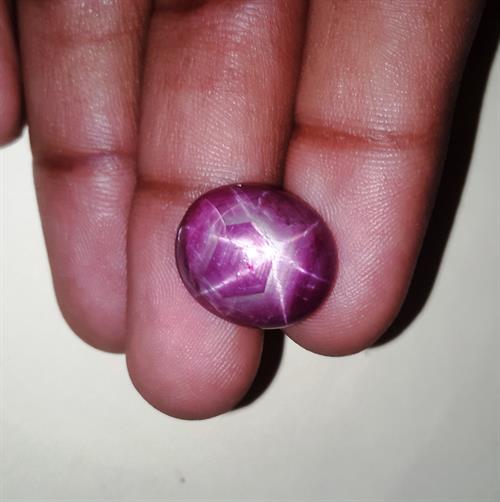 16.61 Carats African Star Ruby 16.48x14.23x6.37 mm