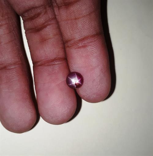 1.42 Carats African Star Ruby 6.68x6.48x2.93 mm
