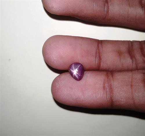 1.66 Carats African Star Ruby 7.77x6.55x3.11 mm