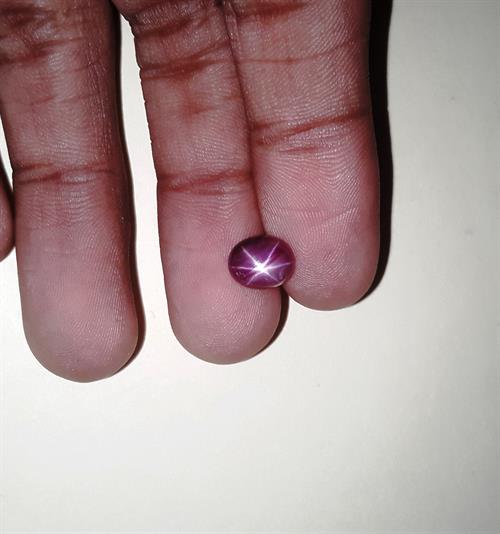 3.07 Carats African Star Ruby 8.54x6.96x4.38 mm